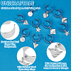 10Pcs 10 Style 304 Stainless Steel Open Cuff Rings Set RJEW-AB00001-5