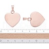Ion Plating(IP) Fashionable 304 Stainless Steel Stamping Blank Tag Pendants STAS-J002B-01RG-4