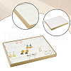 CALFOVERA 1Pc 4 Rows/18 Grids Imitation Leather Jewelry Pendant Trays CON-CL0001-01-7