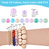   10 Setes 10 Colors Transparent Frosted Glass Round Seed Beads GLAA-PH0003-44B-2