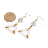 Handmade Glass Seed Beads Triangle Dangle Earrings EJEW-MZ00467-01-4