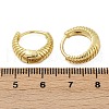 Brass Textured Hoop Earrings EJEW-L299-05G-5