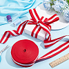 GOMAKERER 25 Yards Polyester Striped Ribbons OCOR-GO0001-29E-4