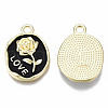 Rack Plating Alloy Enamel Pendants PALLOY-N172-063-2