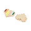 Light Gold Plated Alloy Enamel Charms ENAM-M219-12KCG-03-2