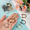 Gorgecraft 16pcs 4 Colors Alloy D-Ring Anchor Shackle Clasps FIND-GF0006-71-3