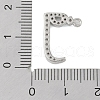 Rack Plating Brass Micro Pave Clear Cubic Zirconia Pendants KK-A224-03F-P-3