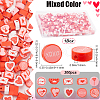 SOFPLATE Valentine's Day Theme 300Pcs Handmade Polymer Clay Beads CLAY-SP0001-01C-2