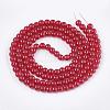 Baking Painted Crackle Glass Bead Strands DGLA-Q023-6mm-YS31-2