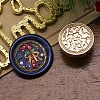 Christmas Series Wax Seal Brass Stamp Head AJEW-M037-01G-18-1