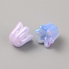 Iridescent Plating Acrylic Beads MACR-WH0013-01D-2