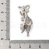 Brass Micro Pave Clear Cubic Zirconia Fold Over Clasps KK-S382-11P-3