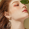 Beebeecraft 14Pcs Brass Hoop Earrings KK-BBC0014-51-5