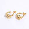 Vintage Brass Rope Knot Stud Earrings DH6515-3