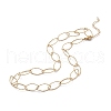 Ion Plating(IP) 304 Stainless Steel Horse Eye Link Chain Necklace for Men Women STAS-B039-02G-1