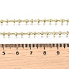 Brass Rondelle Link Chain Necklaces NJEW-M108-05G-3