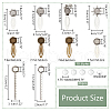  38pcs 14 Styles Alloy with  Iron Bookmark Cabochon Setting FIND-NB0005-25-2