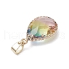 Gradient Color K9 Glass Imitation Tourmaline Pendants PALLOY-JF03454-5