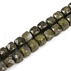 Natural Epidote with Pyrite Beads Strands G-H078-C41-6mm-2