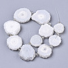 Electroplated Natural Quartz Beads Strands G-R461-04M-2