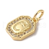 Real 18K Gold Plated Brass Micro Pave Clear Cubic Zirconia Pendants KK-L216-002G-C-2