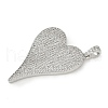 Brass Micro Pave Cubic Zirconia Pendants KK-M322-42P-2