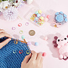  30Pcs Baking Painted Zinc Alloy Knitting Stitch Marker Rings DIY-NB0009-64-3