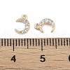 Brass Micro Pave Clear Cubic Zirconia Pendants KK-K351-44A-G-3