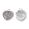 Tibetan Style Filigree Heart Alloy Pendants X-TIBEP-Q048-024-FF-2