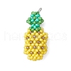 Seed Beads Beaded Charms PALLOY-MZ00338-1