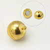 Brass Magnetic Clasps with Loops X-PALLOY-MC043-3G-2