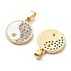 Brass Micro Pave Cubic Zirconia Charms KK-L222-015G-2