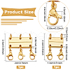 BENECREAT 2Pcs 2 Styles 2 and 3 Strands Alloy Magnetic Clasps Converter FIND-BC0002-80-2
