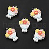 Mother's Day Opaque Resin Pendants RESI-G043-F06-1