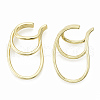 Brass Cuff Earrings EJEW-S201-204G-NF-2