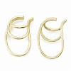 Brass Cuff Earrings EJEW-S201-204G-NF-2