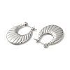 Non-Tarnish 304 Stainless Steel Thick Hoop Earrings for Women EJEW-Z026-25P-2