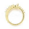 Brass Micro Pave Cubic Zirconia Cuff Rings RJEW-I103-100G-3