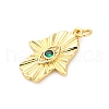 Brass Micro Pave Cubic Zirconia Pendants KK-D325-50G-2