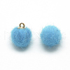 Faux Mink Fur Covered Charms WOVE-S084-38J-1