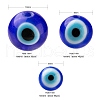 3 Strands 3 Style Handmade Evil Eye Lampwork Round Bead Strands LAMP-LS0001-12B-3