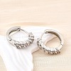 Brass Micro Pave Clear Cubic Zirconia Hoop Earrings EJEW-Z121-13P-3