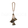 Iron Bell & Tibetan Style Alloy Pendant Decorations HJEW-JM003371-03-2