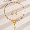 Luxury Zinc Alloy Hollow Flower Tassel Earrings & Necklaces Set for Women VE4616-5