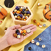 Craftdady 100Pcs 10 styles Halloween Themed Natural Wooden Beads WOOD-CD0001-21-6