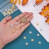 12Pcs 430 Stainless Steel Small Flower Pendants JX238A-3