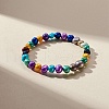 Dyed Natural Pearl Beaded Stretch Bracelet for Women BJEW-JB09189-02-2