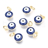 Brass Enamel Beads X-KK-B024-02G-E-1