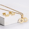 201 Stainless Steel Pendant Necklace & Stud Earring Sets FS-WGB816B-12-1