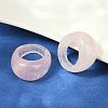 Natural Rose Quartz Finger Rings for Unisex RJEW-C128-01F-2